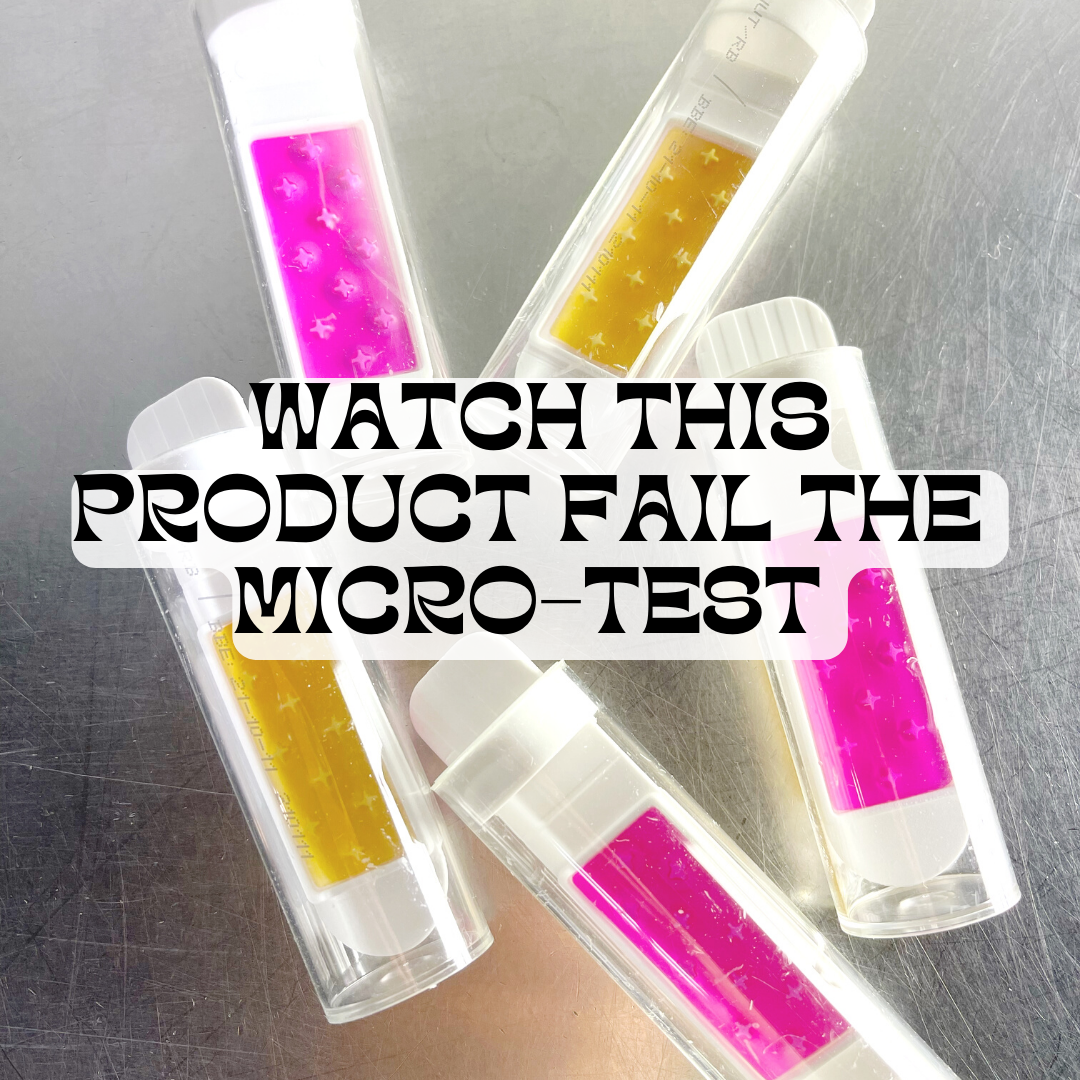 Photo links to Instagram Reel of a failed microtest