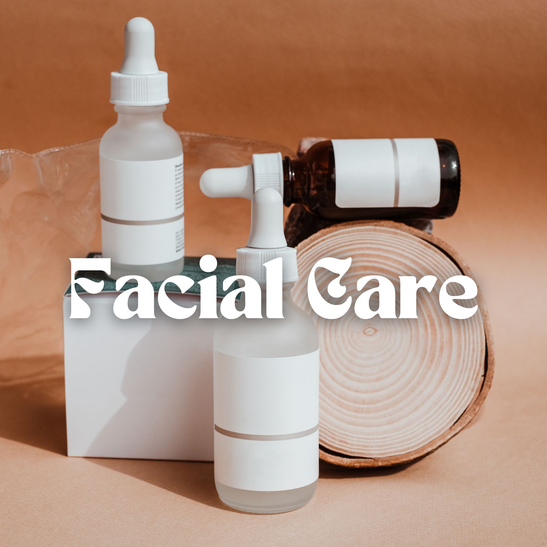 Decorative Image Says "Facial Care"